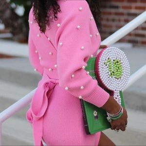 NWT Fashion Nova pearled sweater dress XS